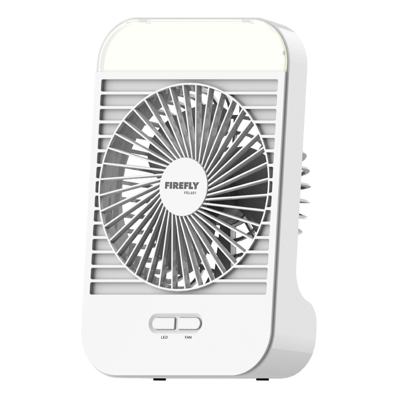 Firefly Rechargeable 5" ACDC Fan with Night Light