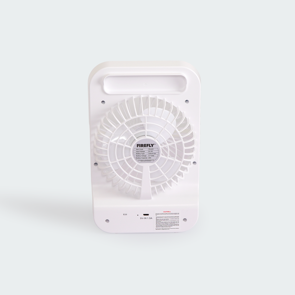 Firefly Rechargeable 5" Fan with Night Light