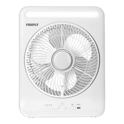 Firefly Rechargeable 12" 3-Speed Fan with Night Light