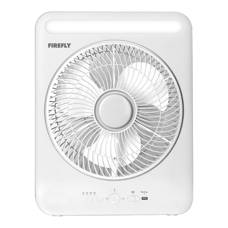 Firefly Rechargeable 12" 3-Speed Fan with Night Light