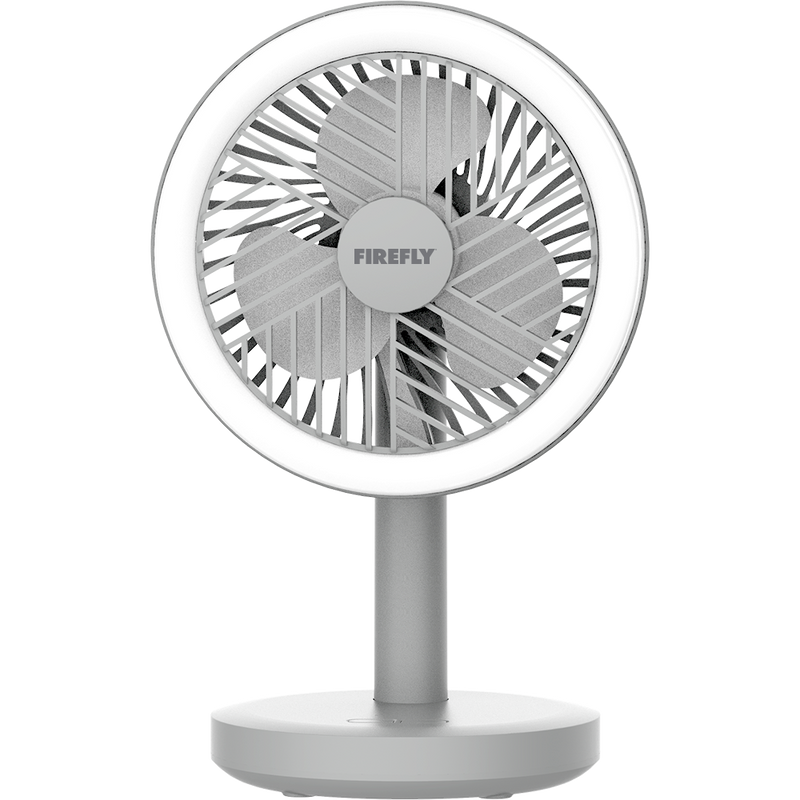 Rechargeable Mini Fan with Ring Light