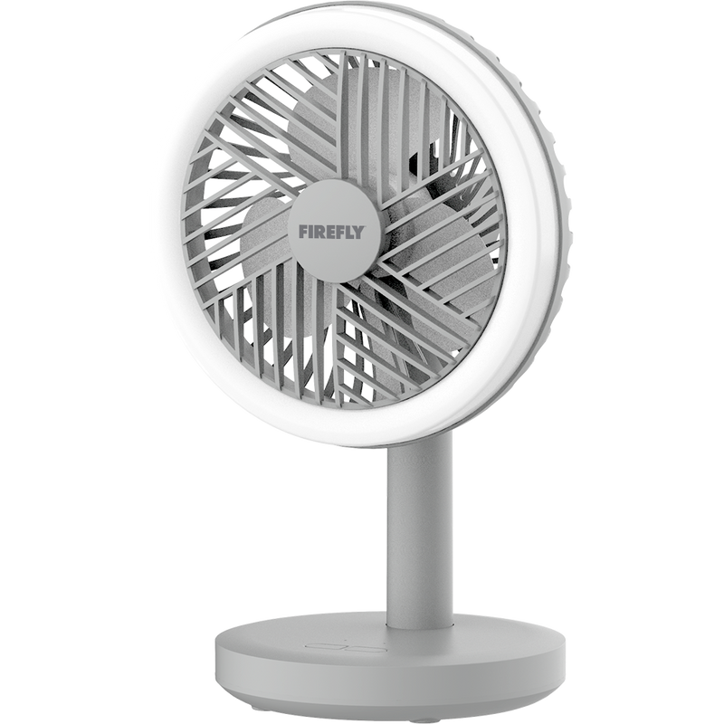 Rechargeable Mini Fan with Ring Light