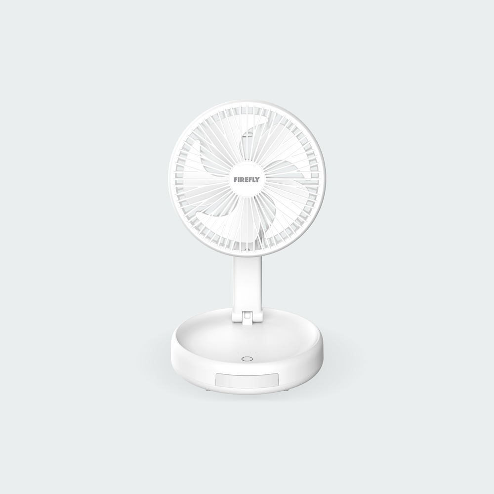 Firefly Rechargeable Foldable Mini Stand Fan with Night Lamp