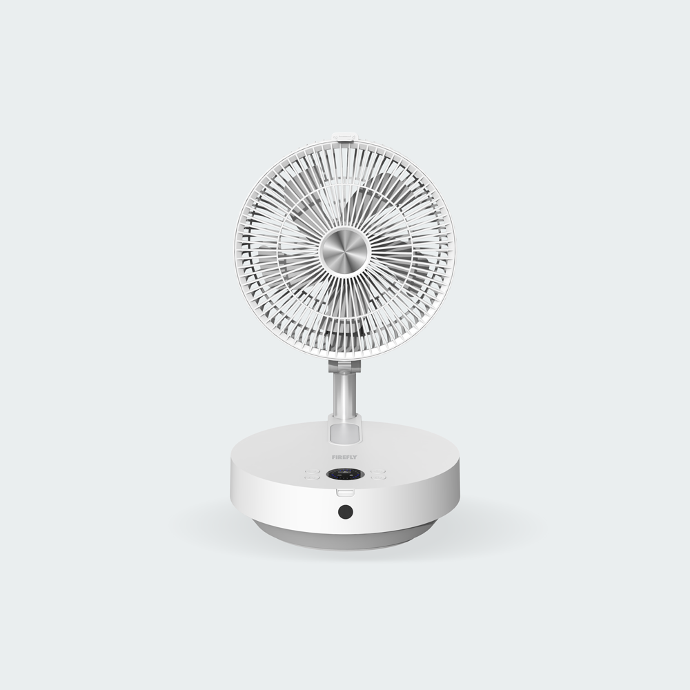 Firefly Rechargeable Foldable Telescopic Stand Fan with Night Light