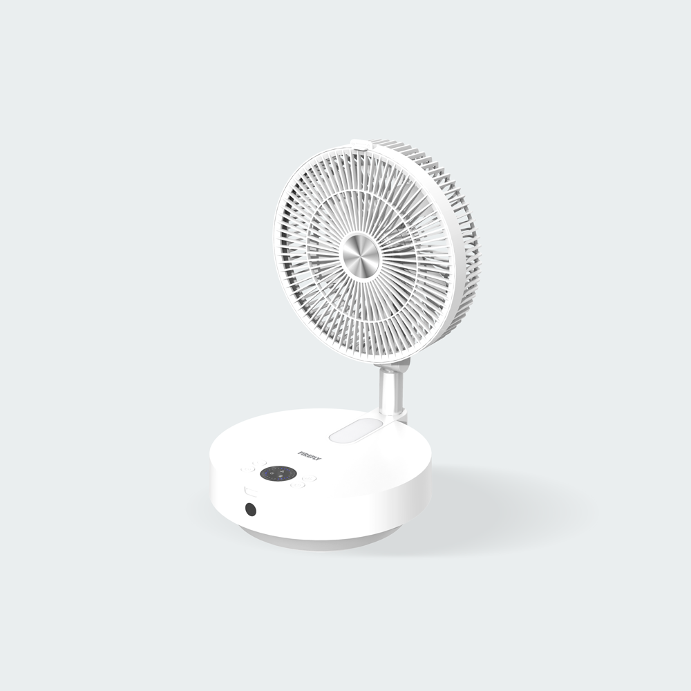 Firefly Rechargeable Foldable Telescopic Stand Fan with Night Light