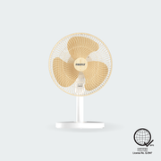 Firefly Rechargeable 12" Wooden Fan with Night Light