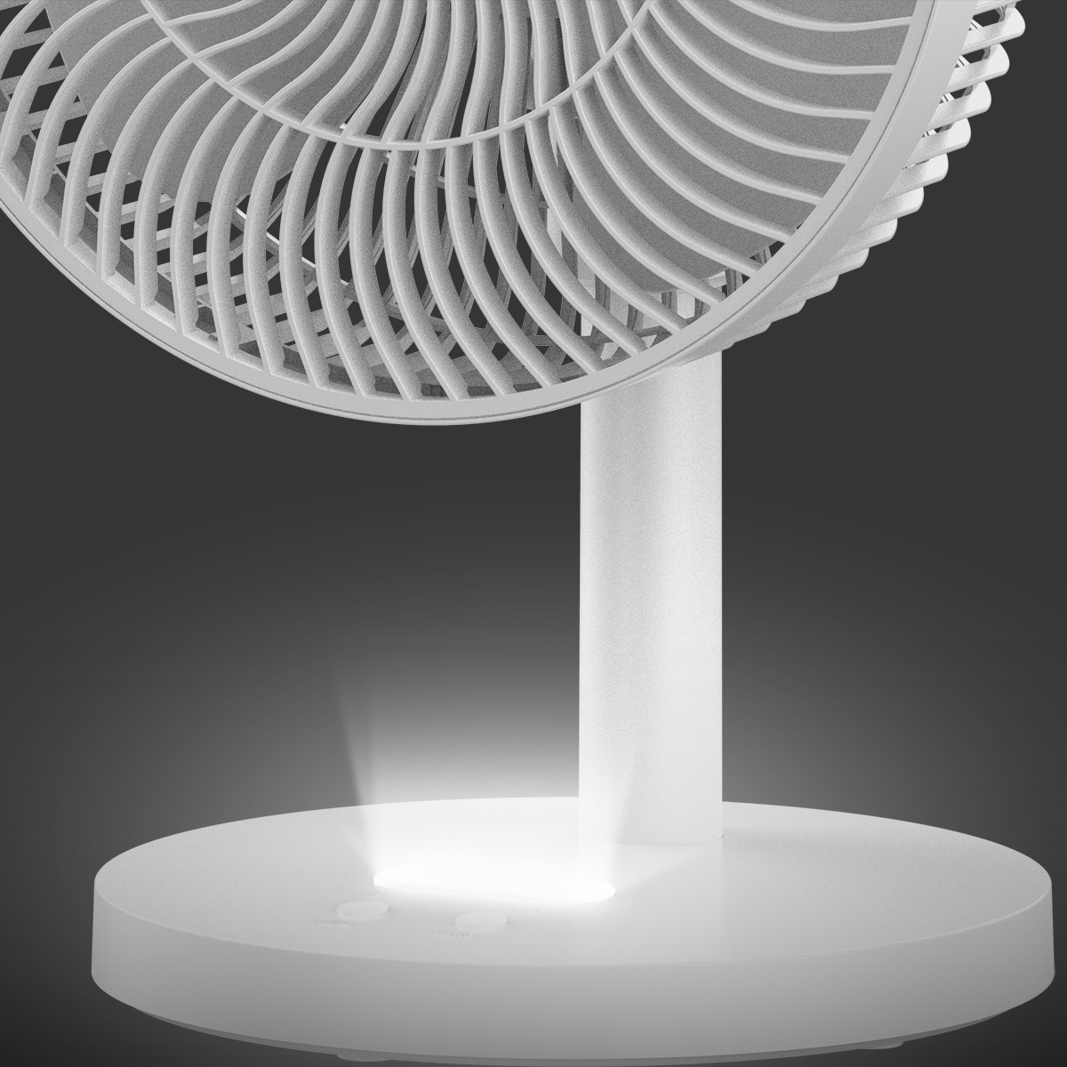 Firefly 12" Rechargeable Oscilating Fan with Night Light