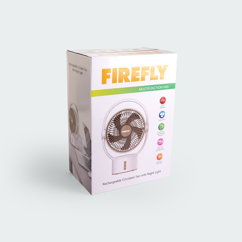 Firefly Rechargeable Circulator Fan with Night Light