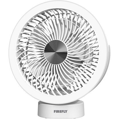 Firefly Rechargeable Mini Desk Fan with Ring Lamp