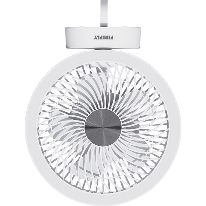 Firefly Rechargeable Mini Desk Fan with Ring Lamp