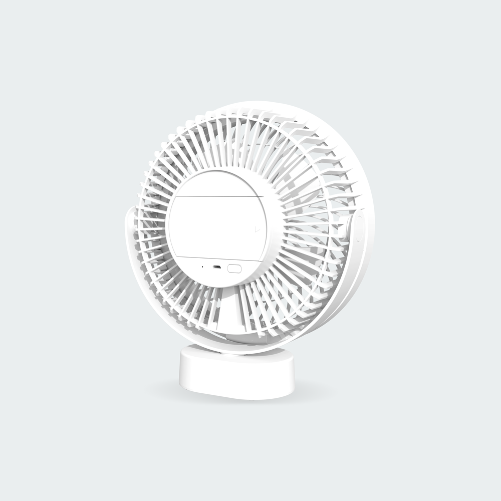 Firefly Rechargeable Mini Desk Fan with Ring Lamp