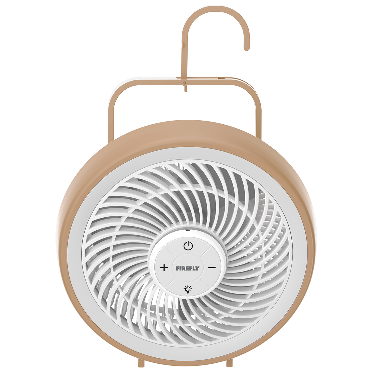 Firefly Rechargeable Mini Desk Fan with Night Lamp and Hook