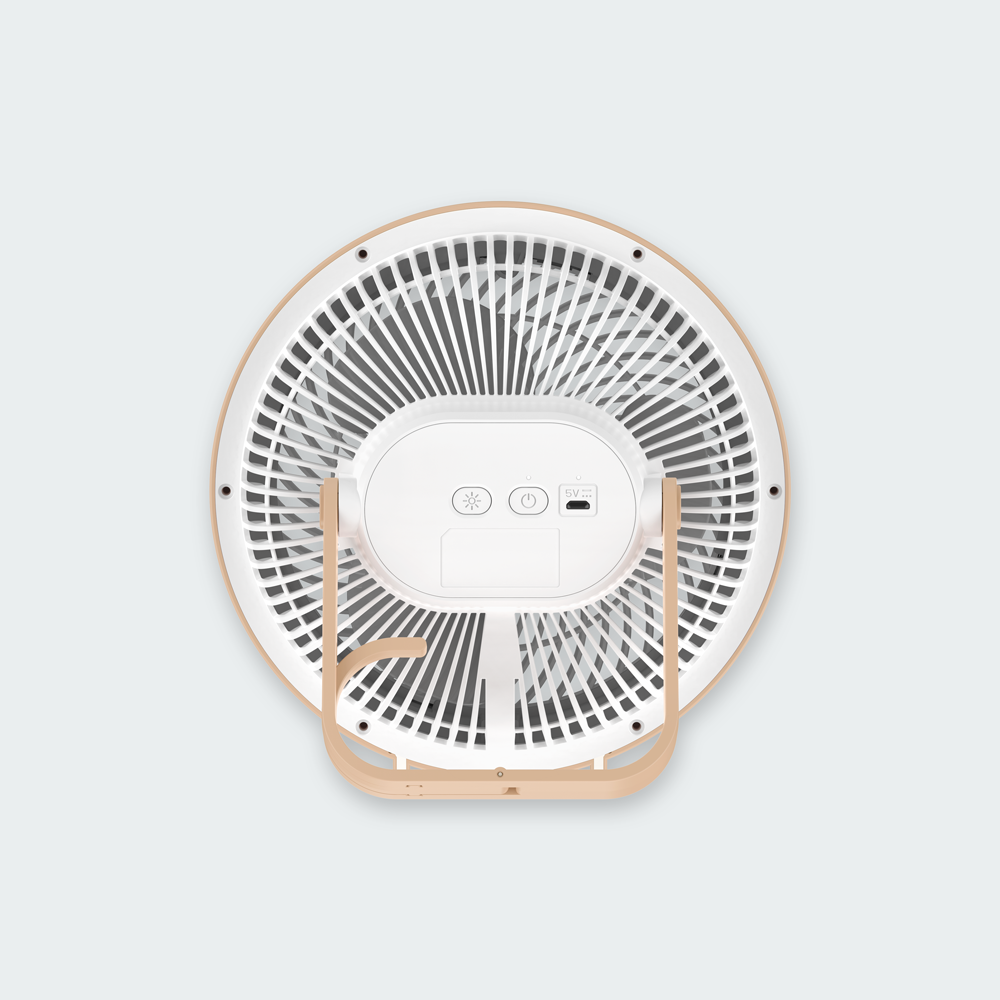 Firefly Rechargeable Mini Desk Fan with Night Lamp and Hook