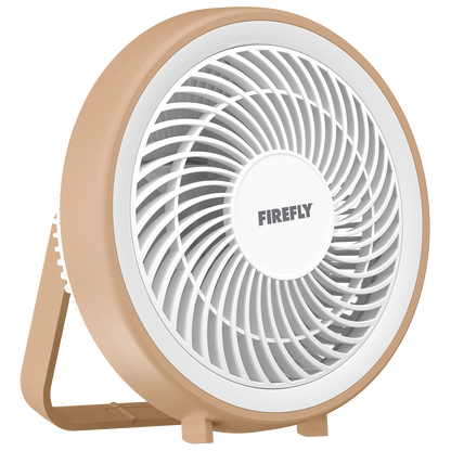 Firefly Rechargeable Mini Desk Fan with Night Lamp and Hook