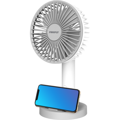 Firefly Portable Handy Stand Fan with Mobile Phone Holder