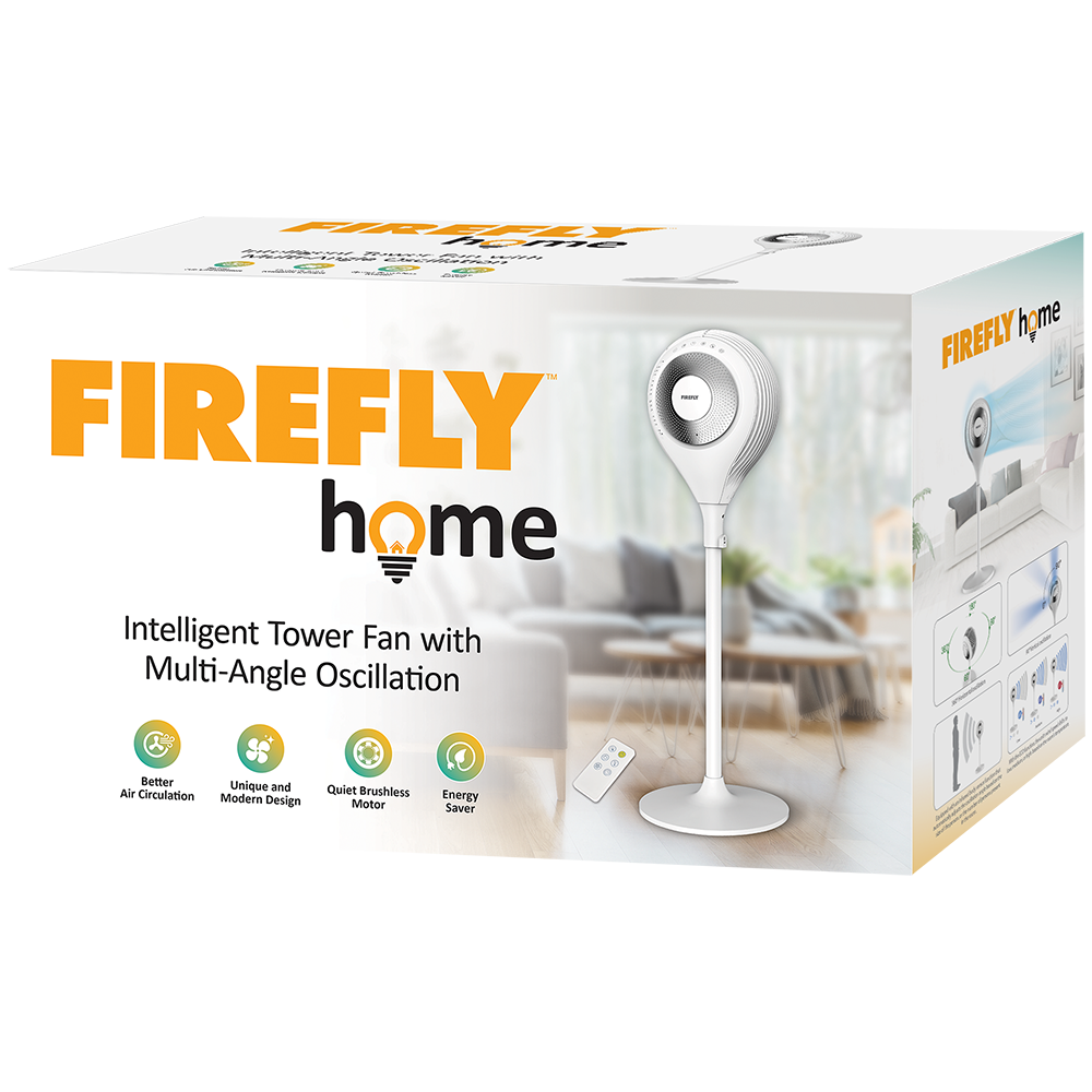 Firefly Home Tower Fan with Body Sensor