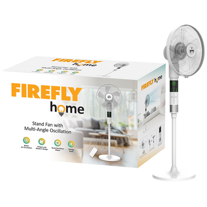 Firefly Home Stand Fan with Multi-Angle Oscillation