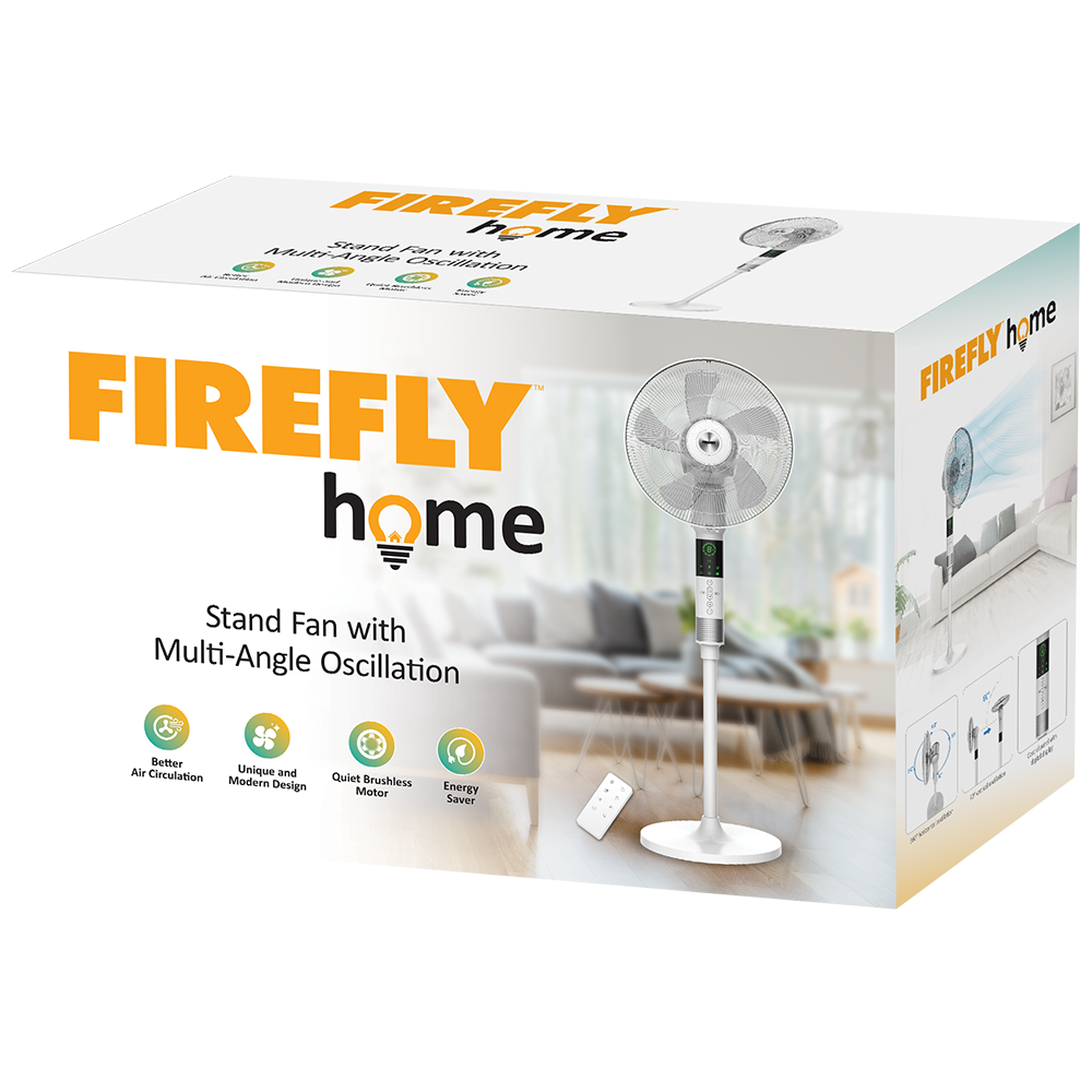 Firefly Home Stand Fan with Multi-Angle Oscillation