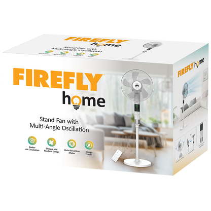 Firefly Home Stand Fan with Multi-Angle Oscillation