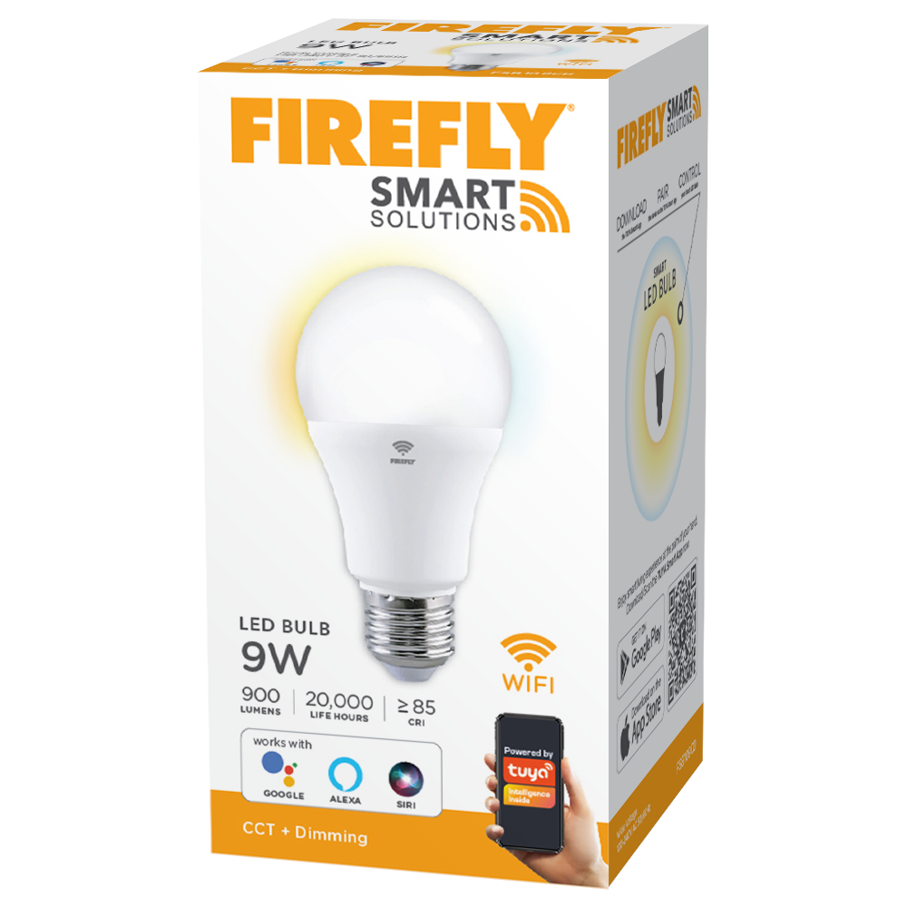 Firefly Smart Solutions LED Bulb 9W (CCT+ DIMMING)