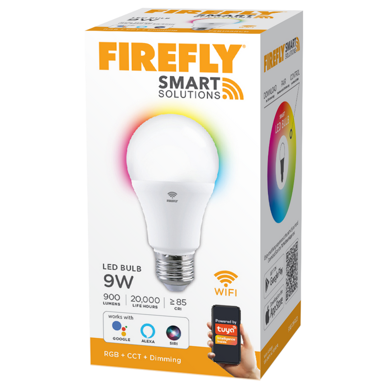 Firefly Smart Solutions LED Bulb 9W (RGB + CCT + DIMMING)