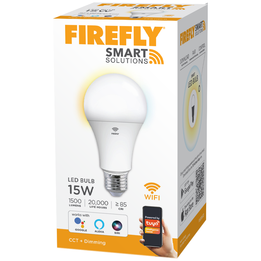 Firefly Smart Solutions LED Bulb 15W (CCT + DIMMING)