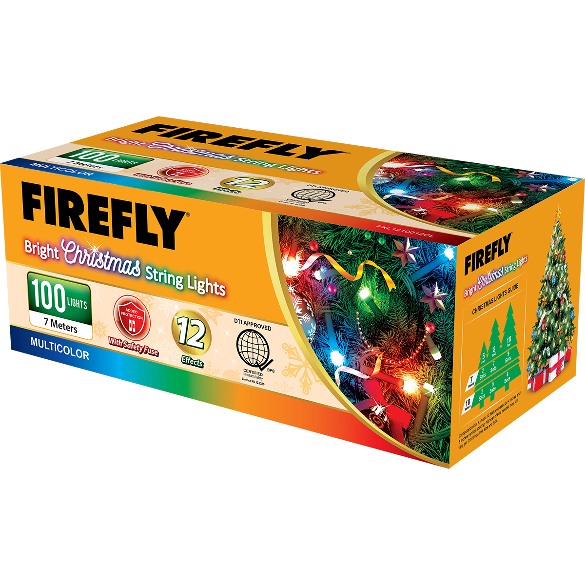 Firefly Bright Christmas Lights 100LED 7 meters