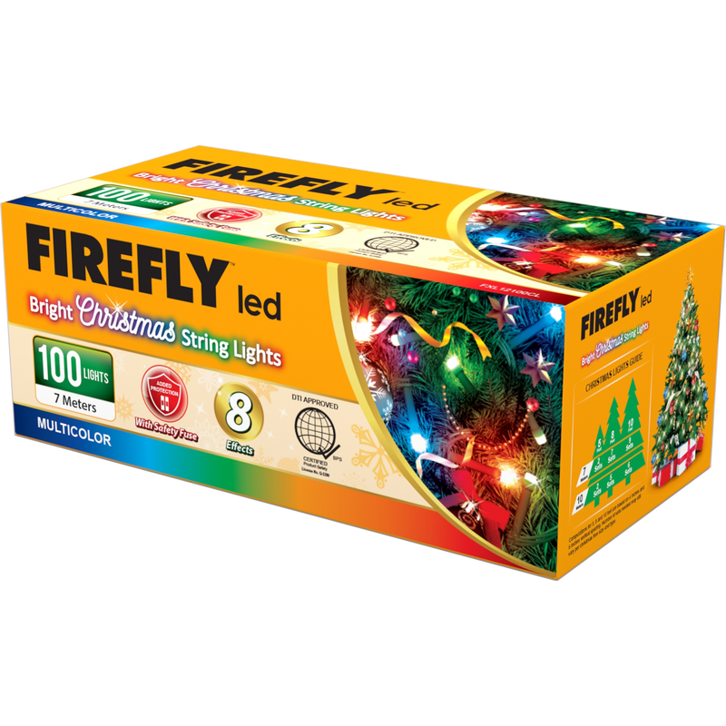 Firefly Bright Christmas Lights 100LED 7 meters