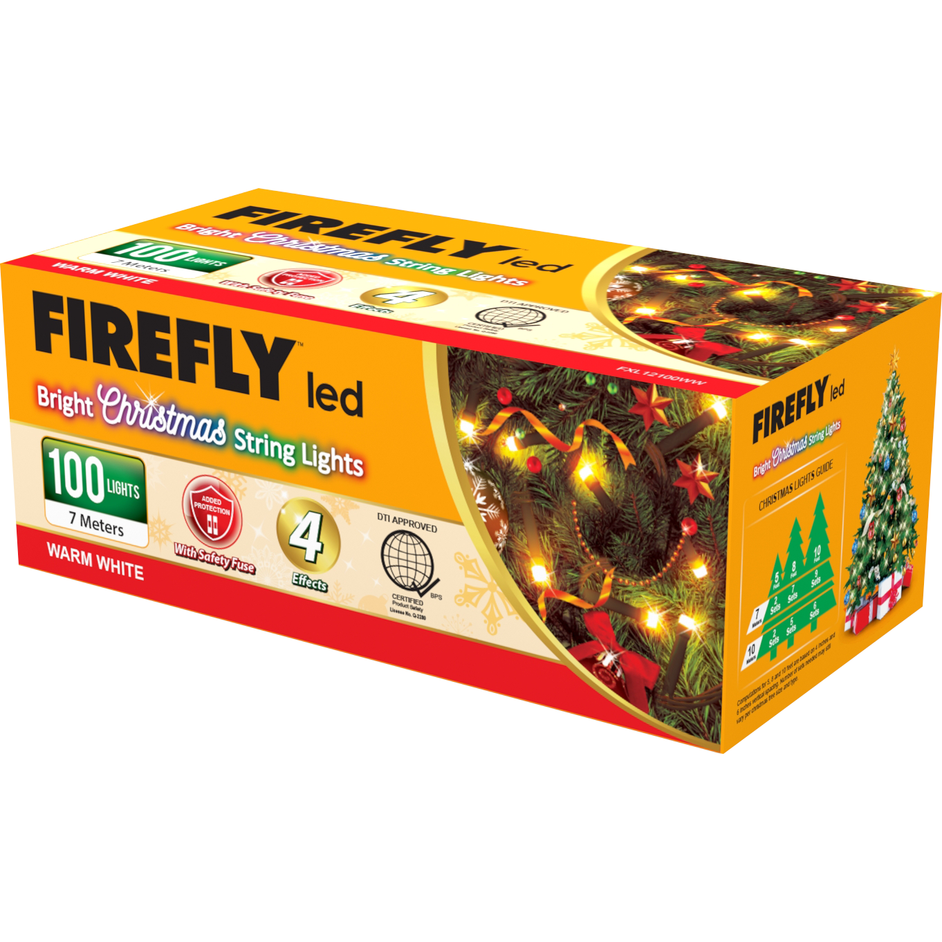 Firefly Bright Christmas Lights 100LED 7 meters