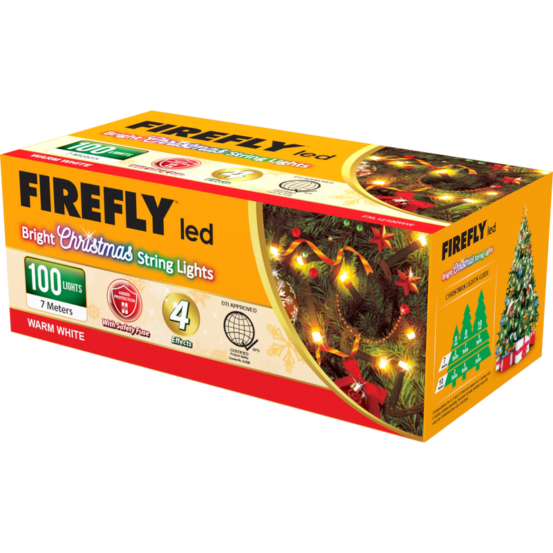 Firefly Bright Christmas Lights 100LED 7 meters