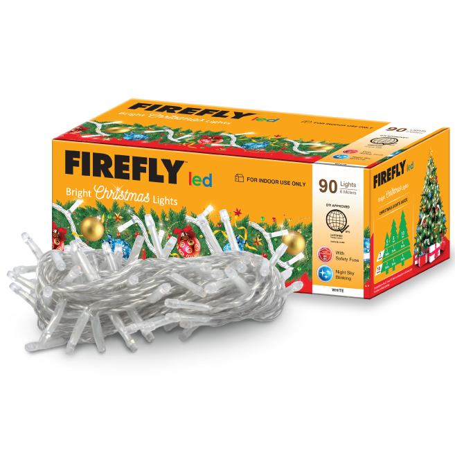 Firefly Bright Christmas Lights 90LED 6 meters