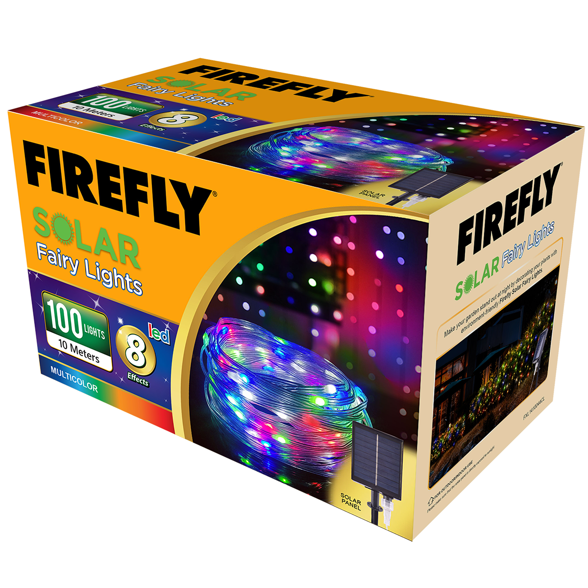 Firefly Bright Solar Fairy Lights 100LED 10 meters