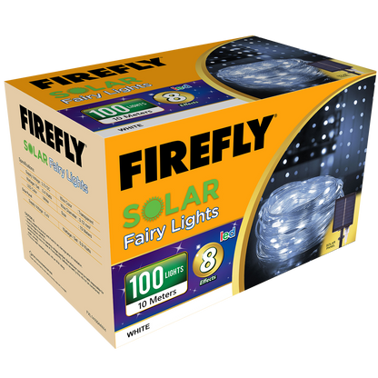 Firefly Bright Solar Fairy Lights 100LED 10 meters