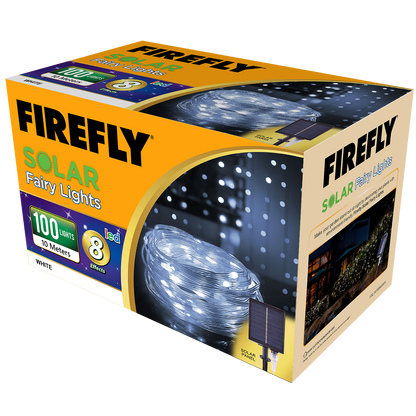 Firefly Bright Solar Fairy Lights 100LED 10 meters