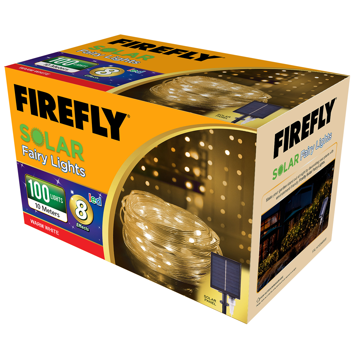 Firefly Bright Solar Fairy Lights 100LED 10 meters