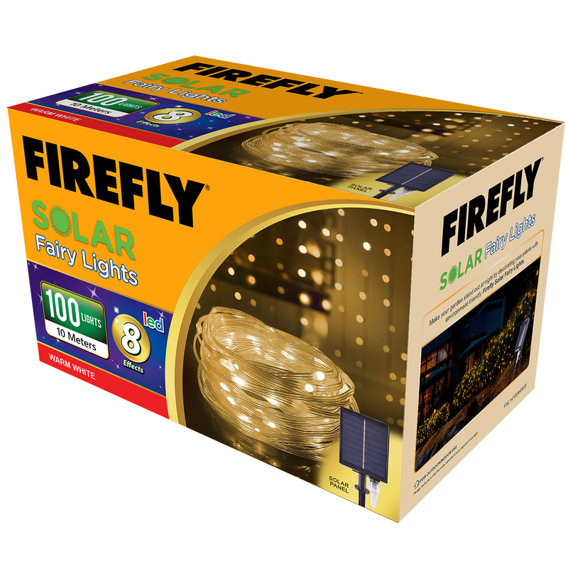 Firefly Bright Solar Fairy Lights 100LED 10 meters