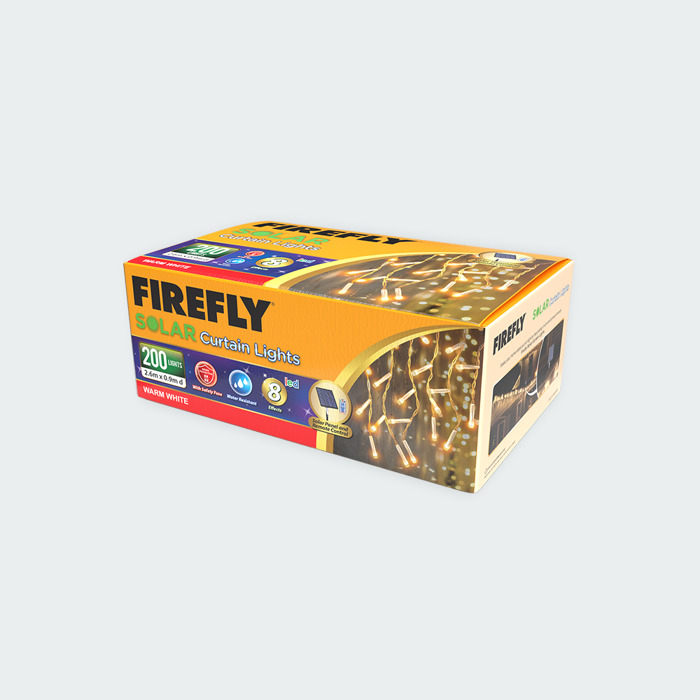 Firefly Christmas Solar Curtain Lights