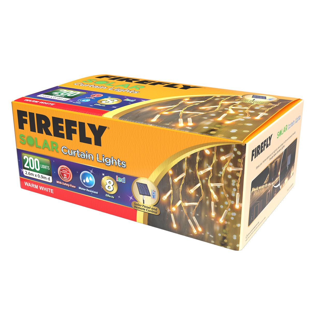 Firefly Christmas Solar Curtain Lights