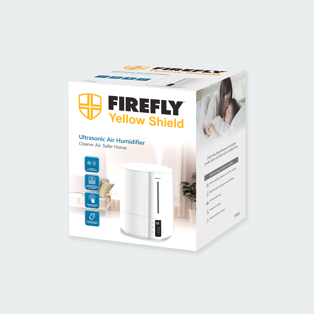 Firefly Yellow Shield Ultrasonic Cool & Warm Mist Humidifier 7 Liters