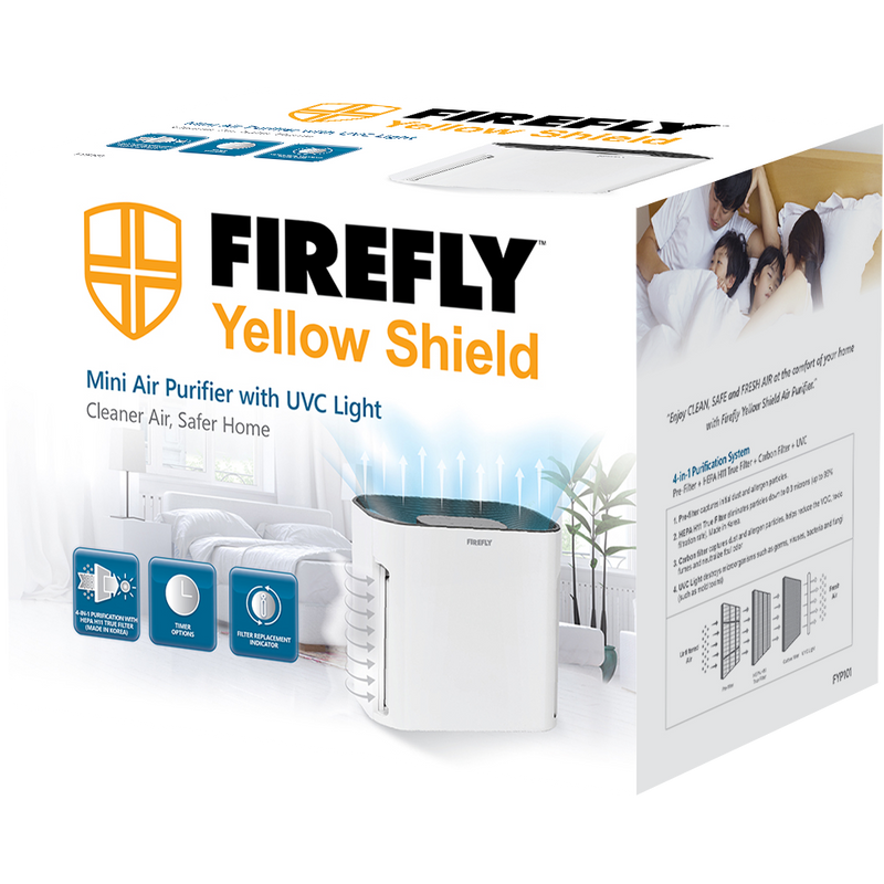 Firefly Yellow Shield Mini Air Purifier with UVC Light