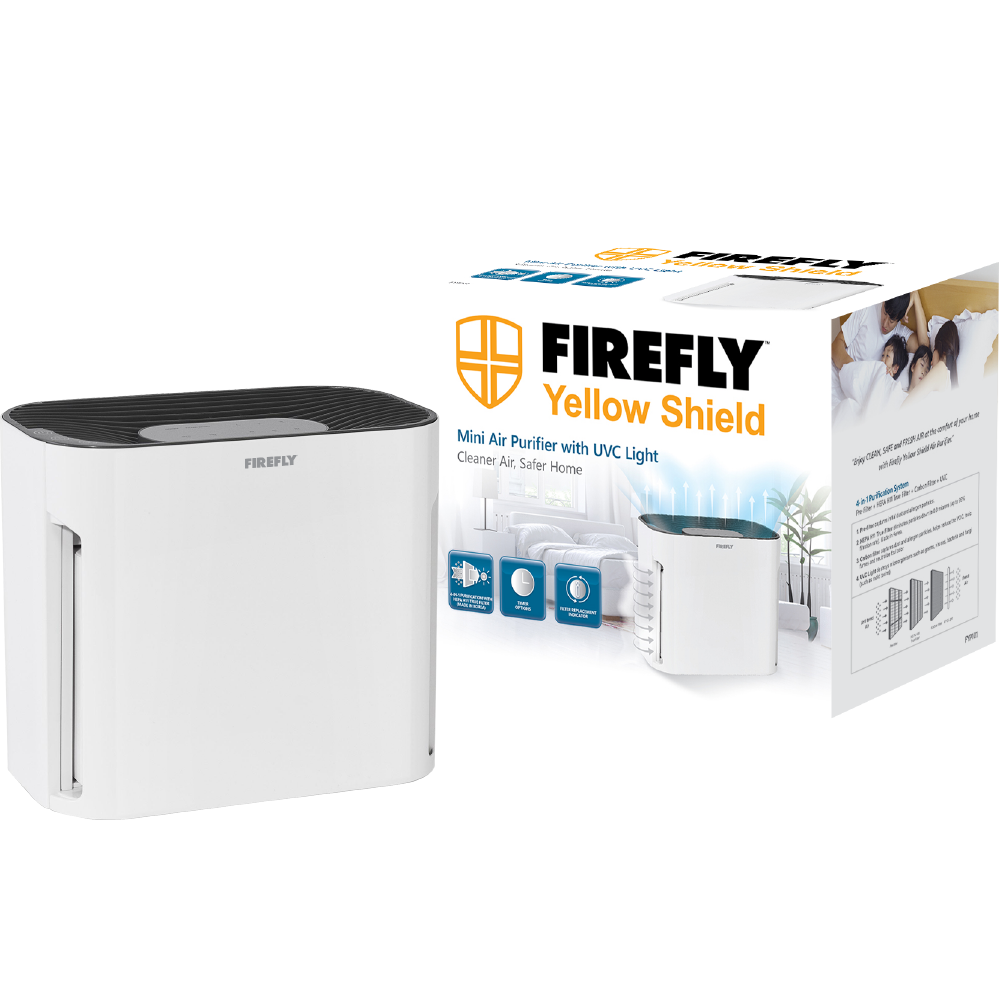 Firefly Yellow Shield Mini Air Purifier with UVC Light