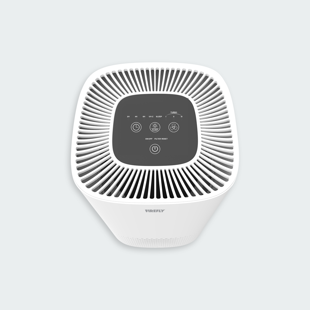 Firefly Yellow Shield Air Purifier with UVC Light (Cylindrical)