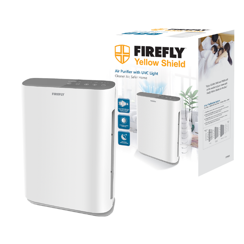 Firefly Yellow Shield Air Purifier with UVC Light (Medium)