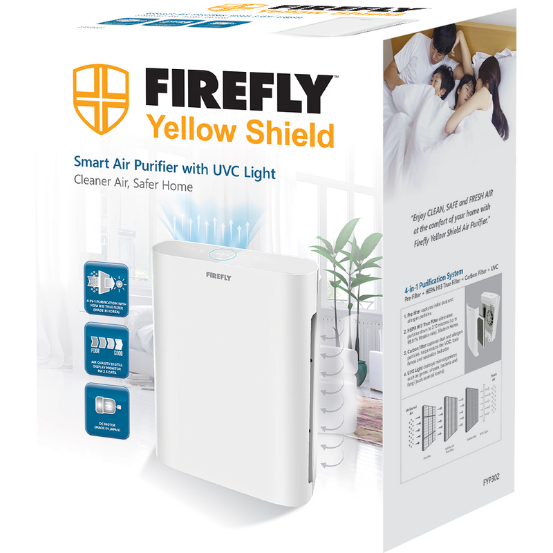 Firefly Yellow Shield Smart Air Purifier with UVC Light