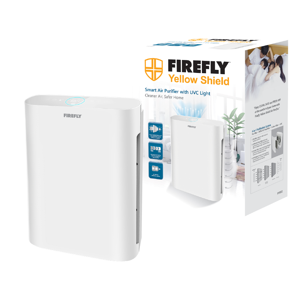 Firefly Yellow Shield Smart Air Purifier with UVC Light