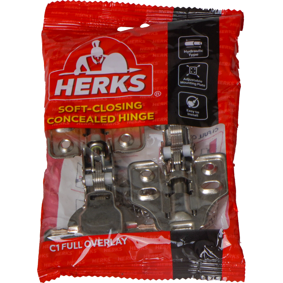 HERKS Soft-Closing Concealed Hinge - C1 Full Overlay