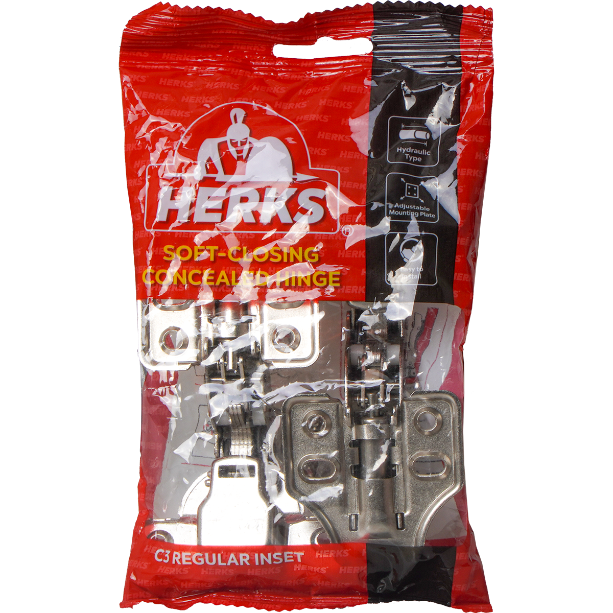 HERKS Soft-Closing Concealed Hinge - C3 Regular Inset
