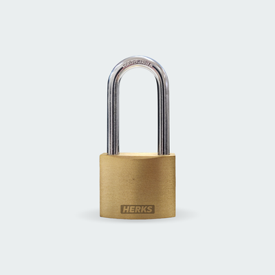 HERKS Heavy Duty Brass Padlock - Long Shackle