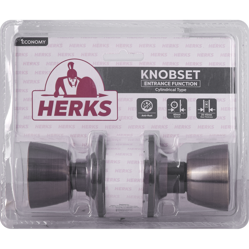 HERKS 588 Cylindrical Knobset Entrance Function - Flat Design
