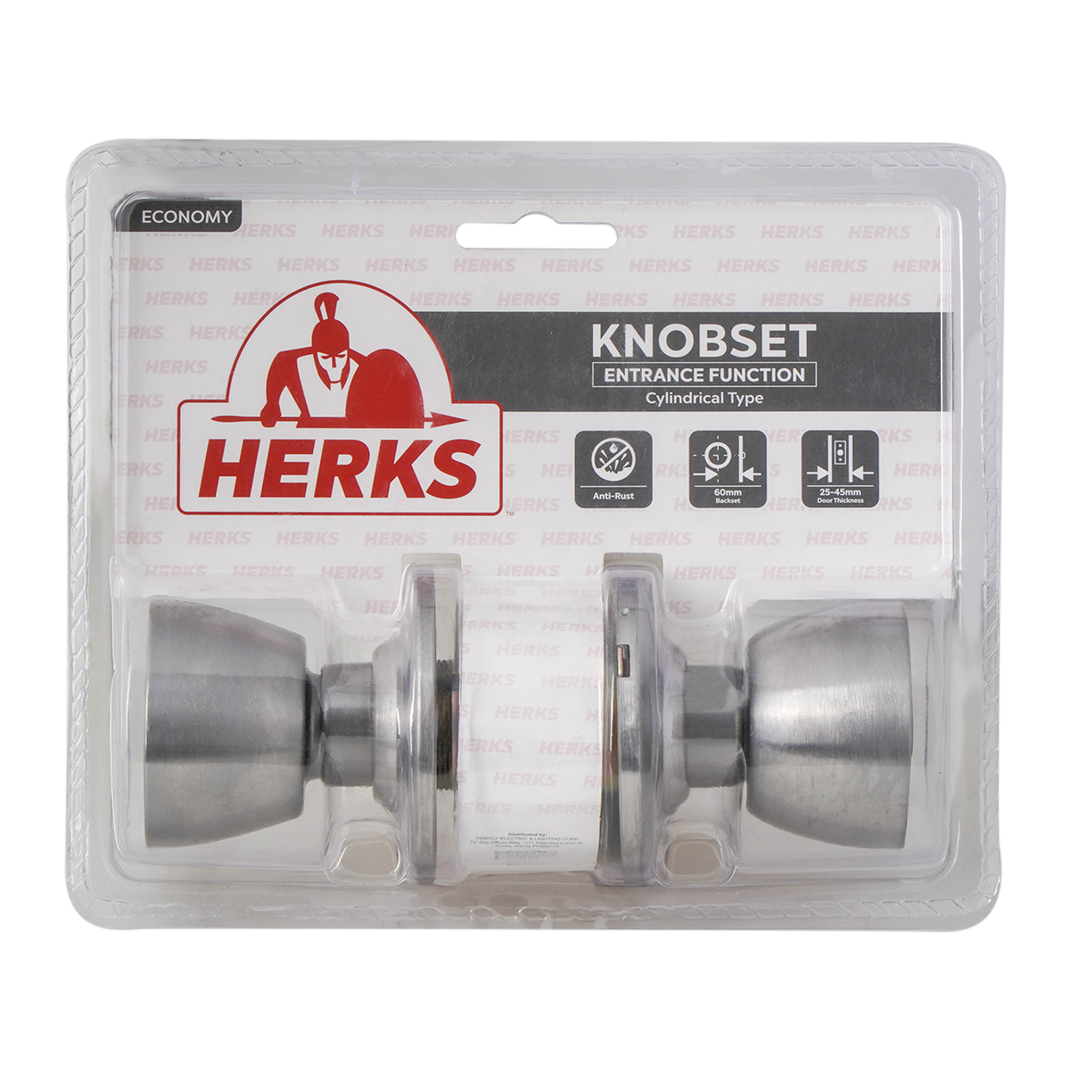 HERKS 588 Cylindrical Knobset Entrance Function - Flat Design